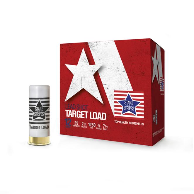 Star & Stripes Target Load Shotshells 12ga 2-3/4" 7/8oz 1250 fps #7.5 25/ct - PPU