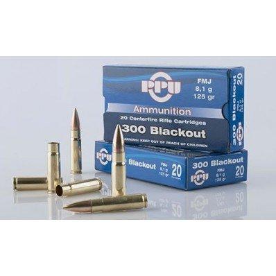 PPU Standard Rifle Ammunition .300 AAC Blackout 125 gr HPBT 1340 fps 20/ct - PPU