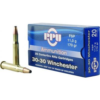 PPU Rifle Ammunition .30-30 Win 170 gr SP 2390 fps 20/ct - PPU