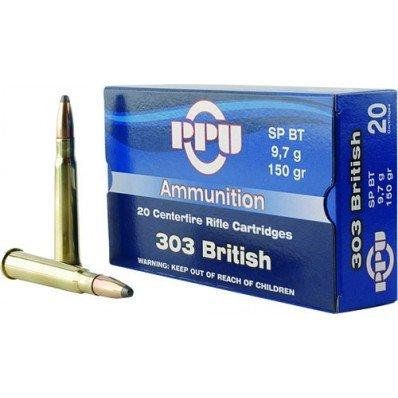 PPU Rifle Ammunition .303 British 174 gr FMJ 2400 fps 20/ct - PPU