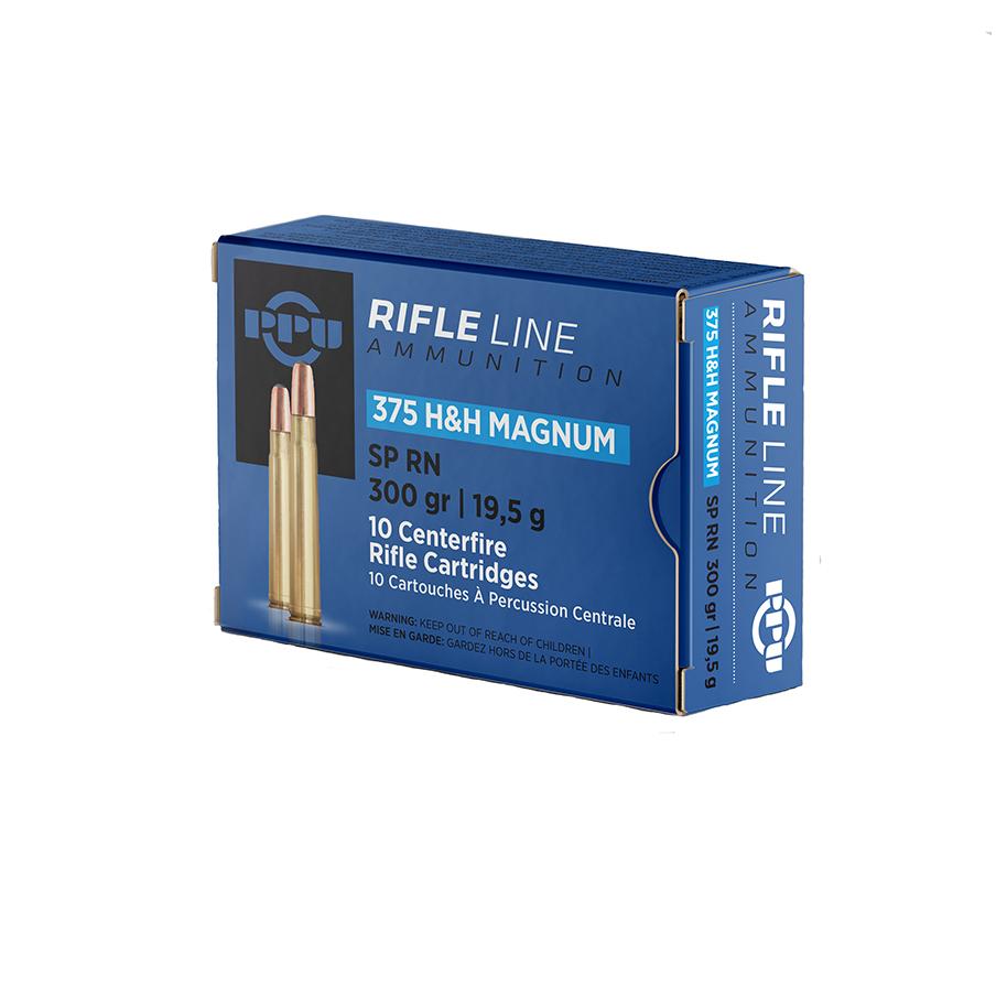 PPU Rifle Ammunition .375 H&H Magnum 300 gr SPRN 2530 fps 10/ct - PPU