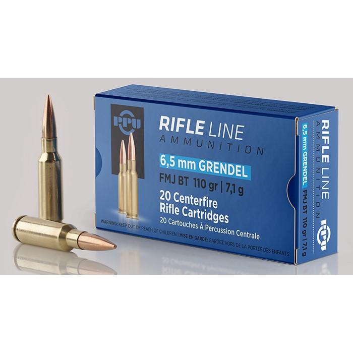 PPU Rifle Ammunition 6.5 Grendel FMJ 110gr 2756 fps 20/ct - PPU