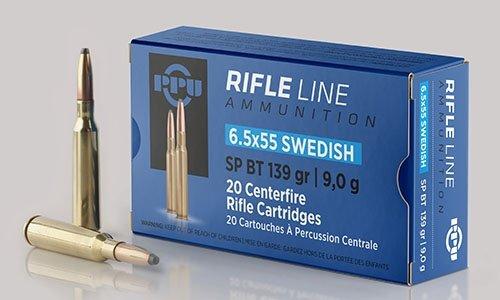 PPU Rifle Ammunition 6.5x55mm Swedish 139 gr SP 2540 fps - 20/ct - PPU