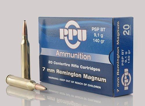 PPU Rifle Ammunition 7mm Rem Mag 140 gr PSP 2600 fps - 20/ct - PPU