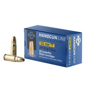 PPU Handgun Ammunition 7.62mm Tokarev 85 gr JHP 1675 fps 50/ct - PPU