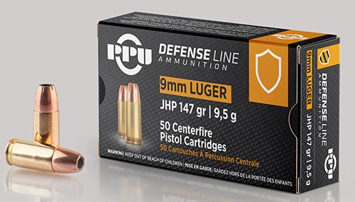 PRIVI 9mm Luger JHP 147gr 50Rds Ammo - PPU