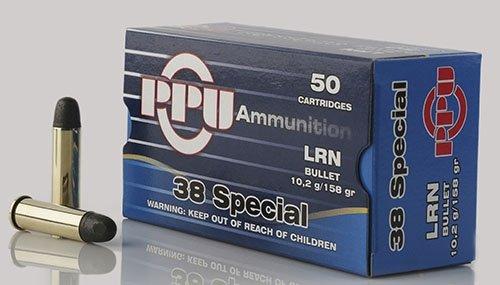 PPU Handgun Ammunition .38 Spl 158 gr LRN 902 fps 50/ct - PPU