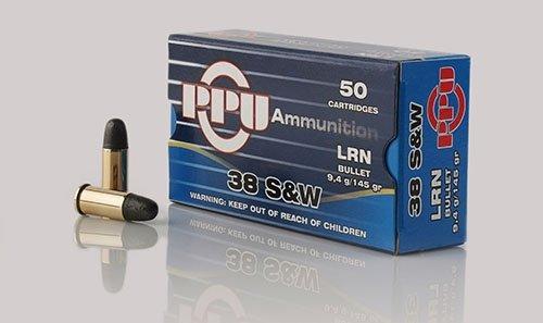 PPU Handgun Ammunition .38 S&W 145 gr LRN 689 fps 50/ct - PPU