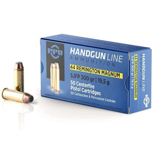 PPU Handgun Ammunition .44 Mag  300gr SJFP 1279 fps 50/ct - PPU