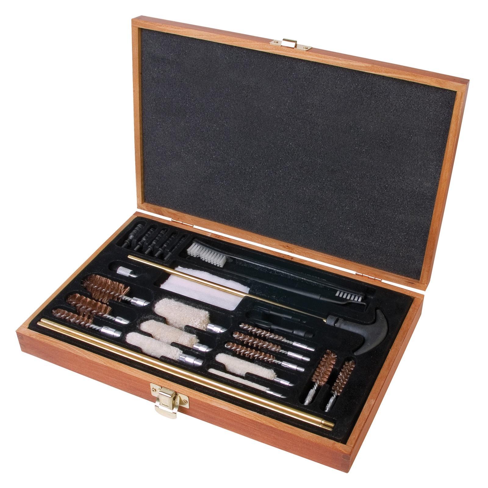 Outers 28 Piece Universal Brass Cleaning Kit - Wood Box - Outers