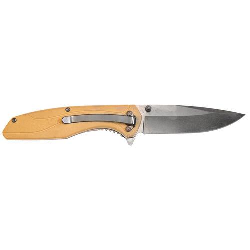 Smith & Wesson 1084312 Drop Point Folding Knife 3 1/2" Blade  FDE - Smith & Wesson