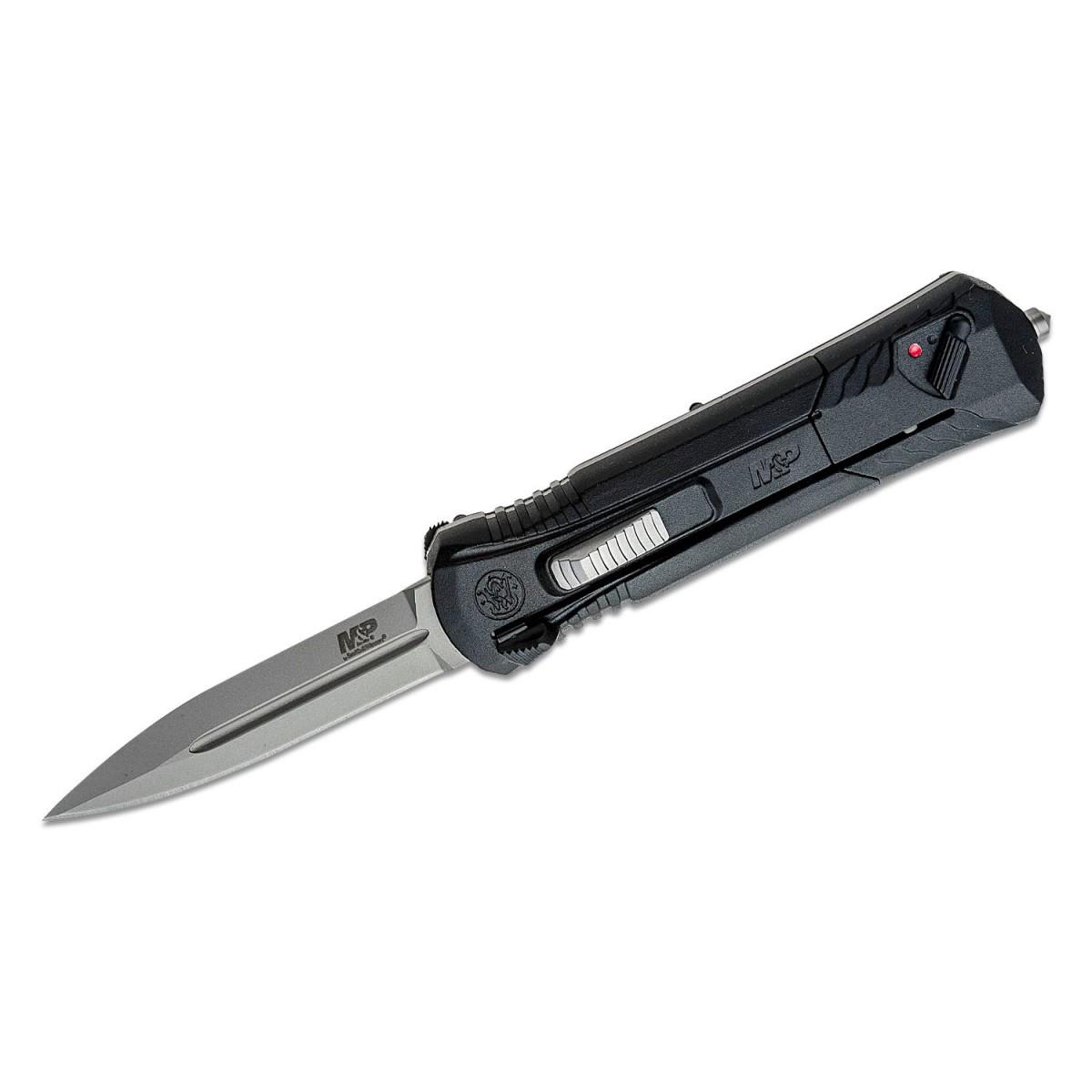 Smith & Wesson MPOTF10 OTF Assisted Knife 3 1/2" Spear Point Blade Black - Smith & Wesson