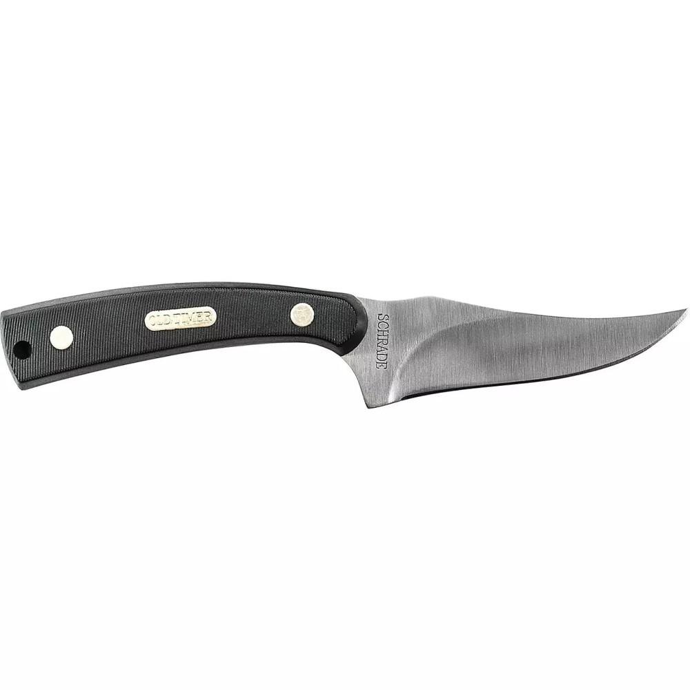 Old Timer Sharpfinger Knife Full Tang 3 3/10" Fixed Blade Black - Old Timer