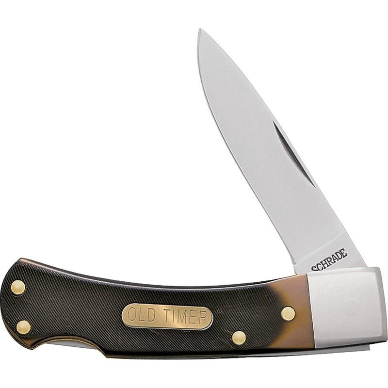 Old Timer Bearhead Folding Knife 3" Blade Black - Old Timer