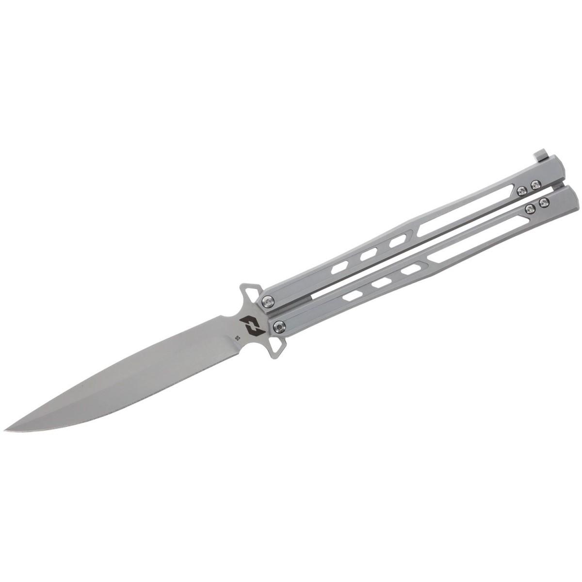 Schrade Alkymest Butterfly Folding Knife 4" Blade Silver - Schrade