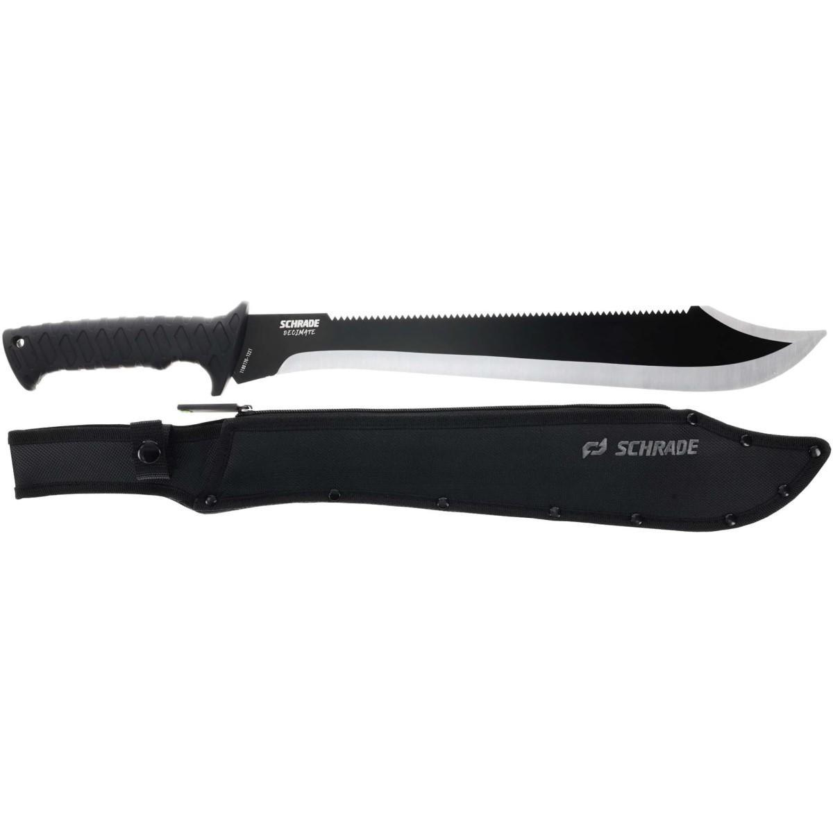 Schrade Decimate Sawback Machete 14" Blade Black - Schrade