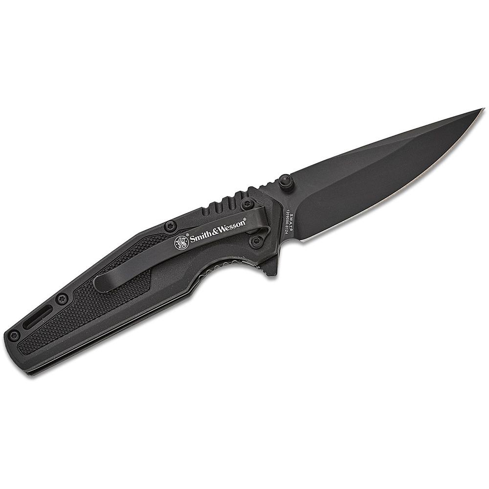 Smith & Wesson SWAT Assisted Folding Knife 3" Drop Point Blade Black - Smith & Wesson