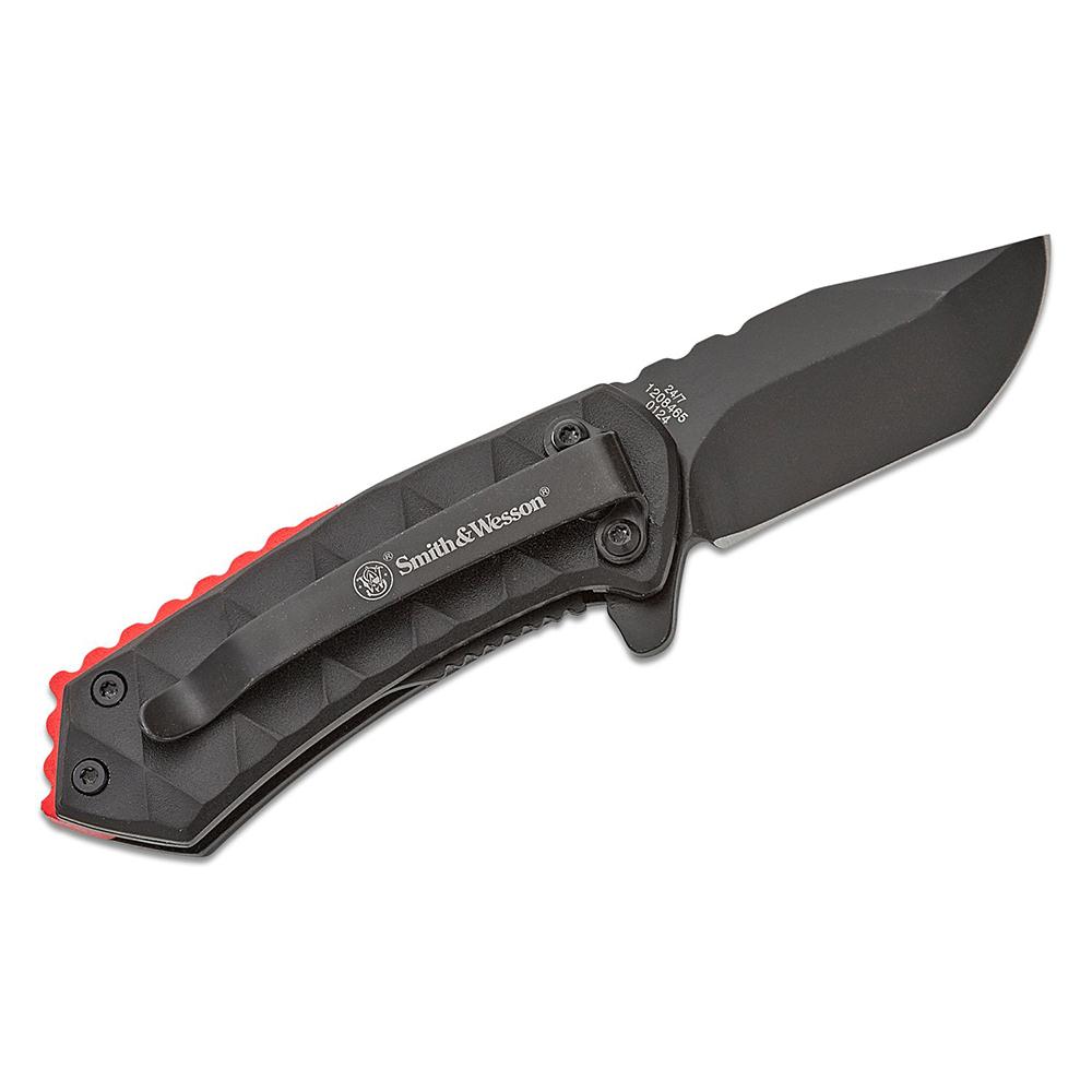 Smith & Wesson 24/7 Spring Assisted Folding Knife 1-9/10" Clip Point Blade Black - Smith & Wesson