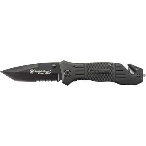 Smith & Wesson Extreme Ops Drop Point Folding Knife 3.3" Blade Black - Smith & Wesson