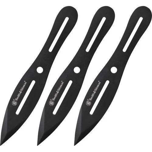 Smith & Wesson 3 8" Throwing Knives 4 1/4" Blade Black - Smith & Wesson