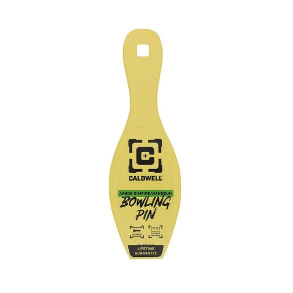 Caldwell AR500 1/4'' Rimfire/Handgun Bowling Pin Target Yellow - Caldwell