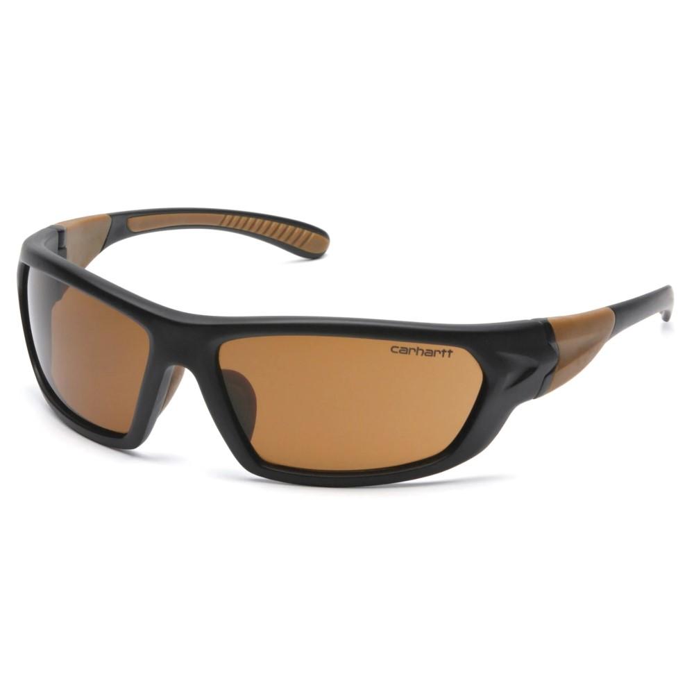 Pyramex Carbondale Heavy Duty Shooting Glasses Black and Tan with Sandstone Bronze Lens - Pyramex Safety