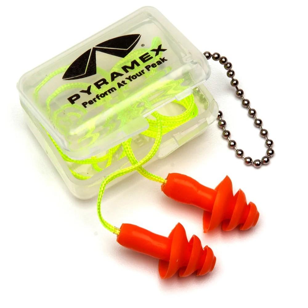 Pyramex Reusable Earplugs in Plastic Case 25dB Orange 1/pair - Pyramex Safety