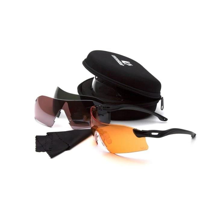 Pyramex Venture Gear Dropzone Shooting Glasses Eyewear Kit with Four Lenses - Pyramex Safety