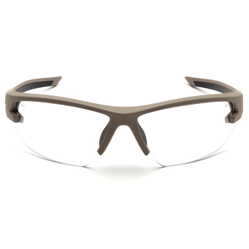 Pyramex Venture Gear Semtex 2.0 Shooting Glasses Tan Frame with Clear Anti-Fog Lens - Pyramex Safety