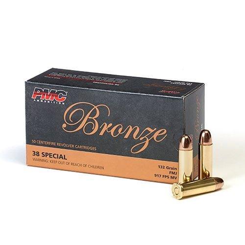 PMC Bronze Handgun Ammunition .38 Spl 132 gr FMJ 917 fps 50/box