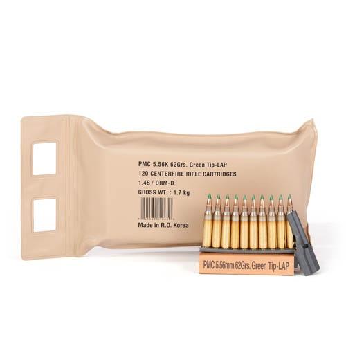 PMC X-Tac Battle Pack Rifle Ammunition 5.56mm 62 gr Green Tip 2920 fps 120/ct - PMC