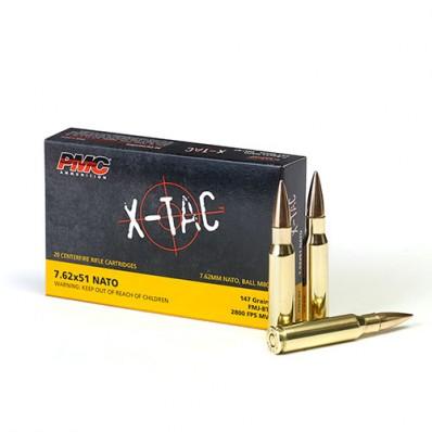 PMC X-Tac Rifle Ammunition .308 Win (7.62x51) 147gr FMJ-BT 2800