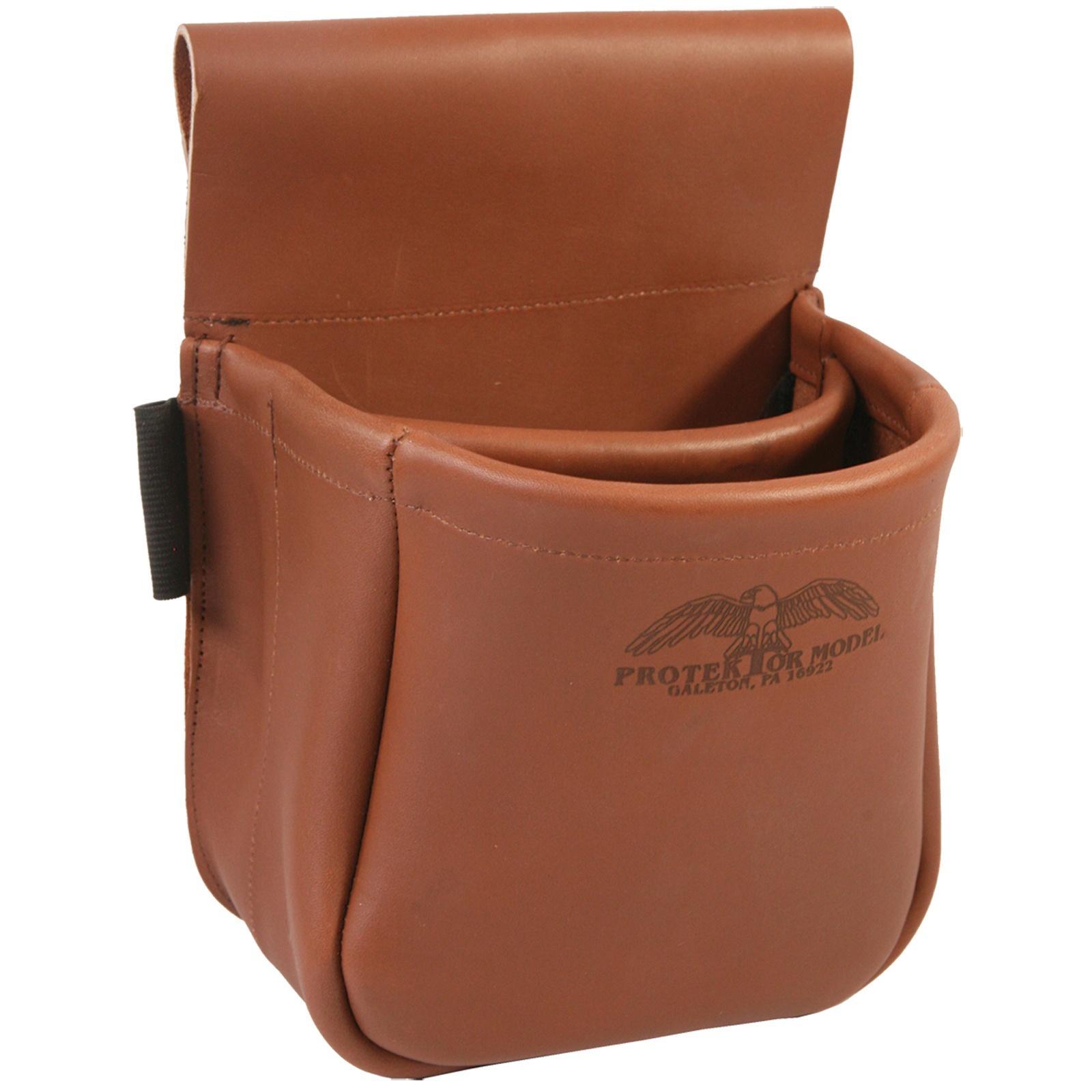 Protektor Model Trap/Skeet Shooters Bag - Brown Leather - Protektor