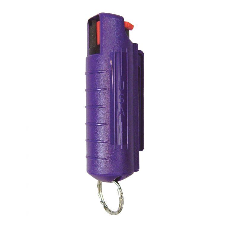 Personal Security Products Blue Heat Pepper Spray .5 oz with Hard Case and Key Ring Purple - Personal Security Products