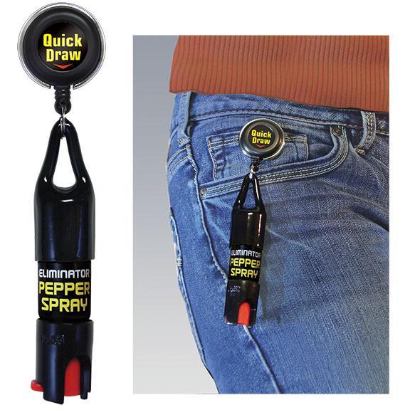 Eliminator Quick Draw Retractable Key Ring Pepper Spray - Fox Labs