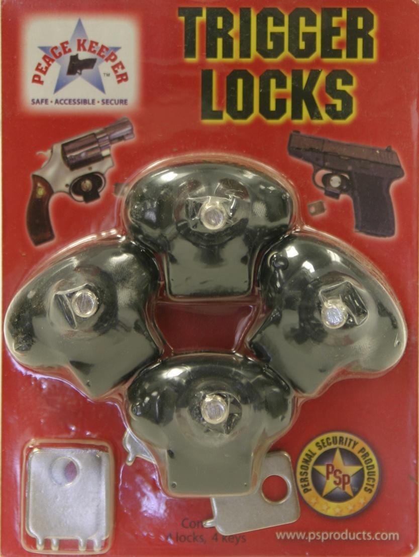 Bulls Eye Peace Keeper Plastic Keyed Trigger Lock - 4 Pack - Fox Labs