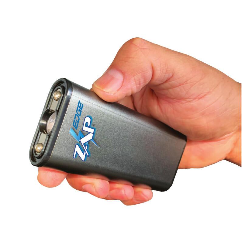 Personal Security Products Zap Edge Rechargeable USB Power Bank LED Stun Gun 950K Grey - ZAP