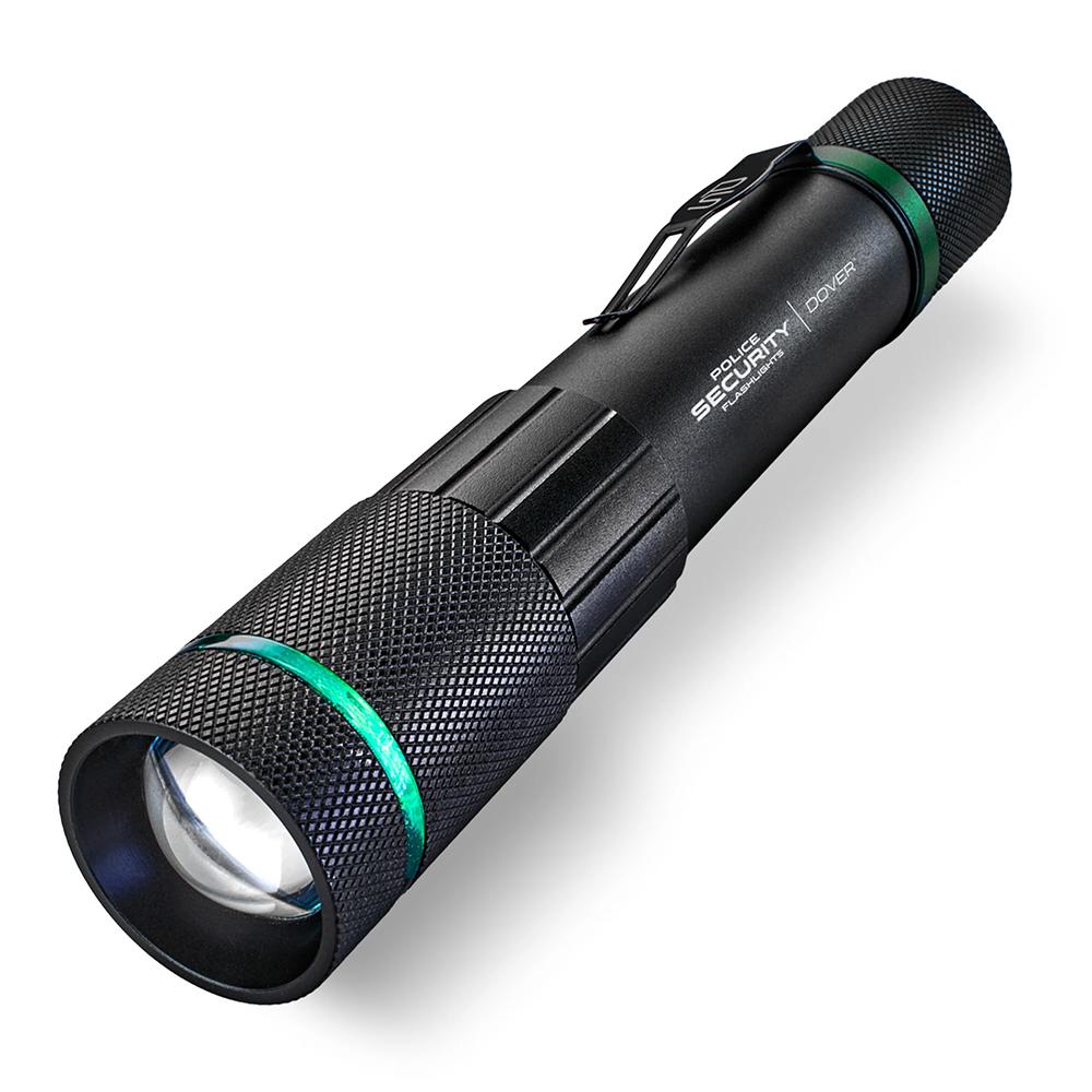 Police Security Flashlights Dover Rechargeable Flashlight 800 Lumens Black - Police Security Flashlights