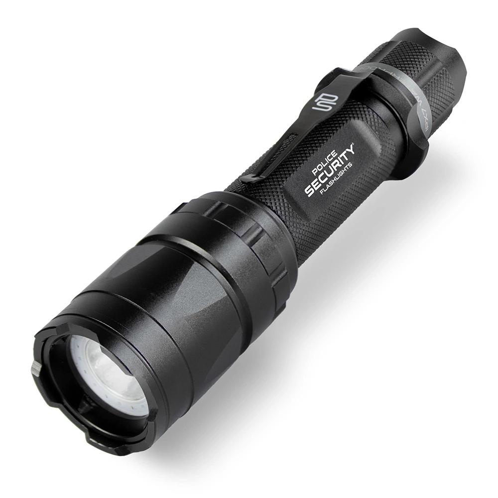 Police Security Flashlights Trac Tact Rechargeable LED Flashlight 1000 Lumens Black - Police Security Flashlights