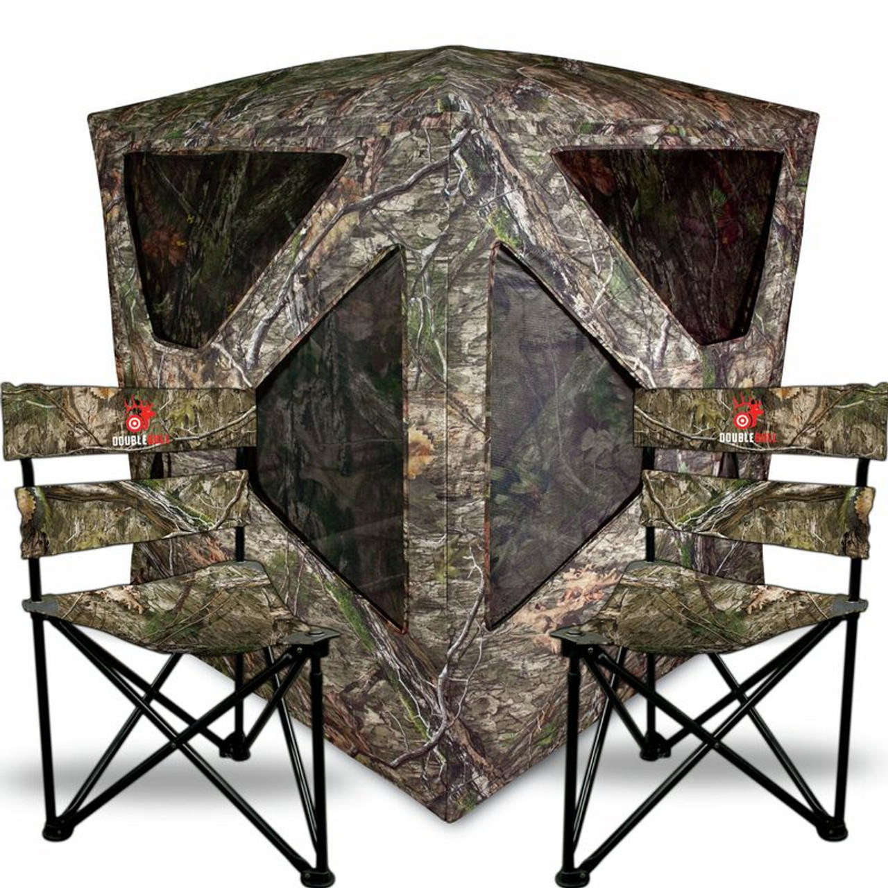 Primos Double Bull Roughneck Series Ground Blind w 2 Tri Stools SB - Primos