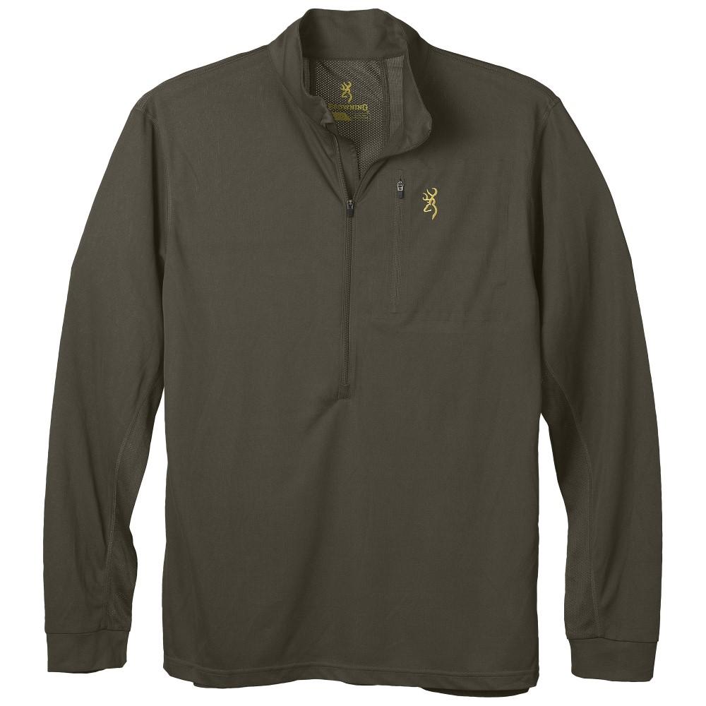 Browning Early Season 3/4 Zip Shirt Major Brown S - Browning Clothing