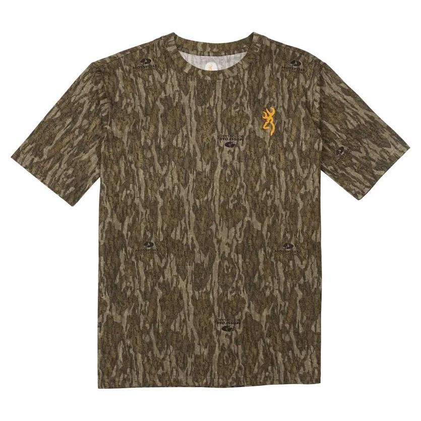 Browning Wasatch Short Sleeve T-Shirt Mossy Oak Bottomland S - Browning Clothing