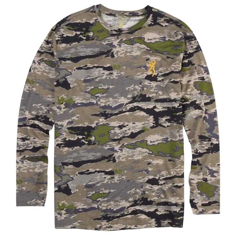 Browning Wasatch Long Sleeve T-Shirt Ovix Camo S - Browning Clothing