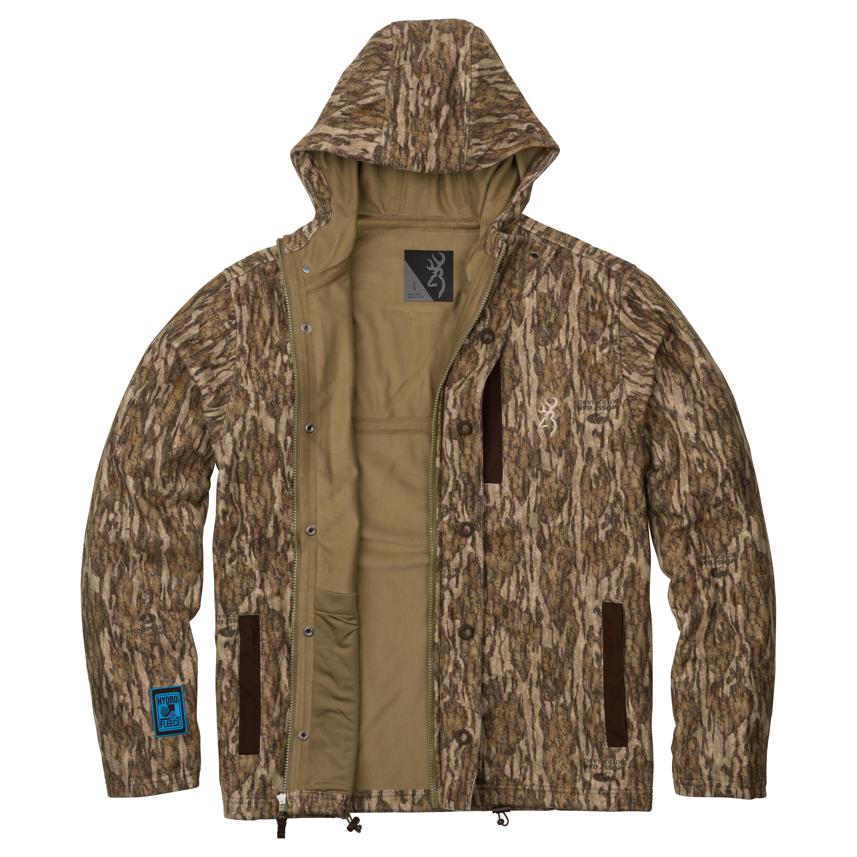 Browning Hydrofleece Jacket Mossy Oak Bottomland XL - Browning Clothing