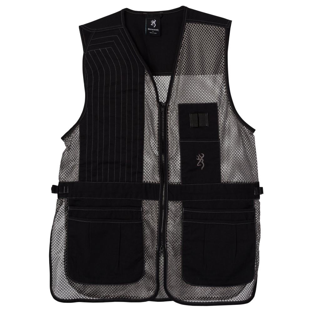 Browning Trapper Creek Mesh Shooting Vest Grey 2XL - Browning Clothing