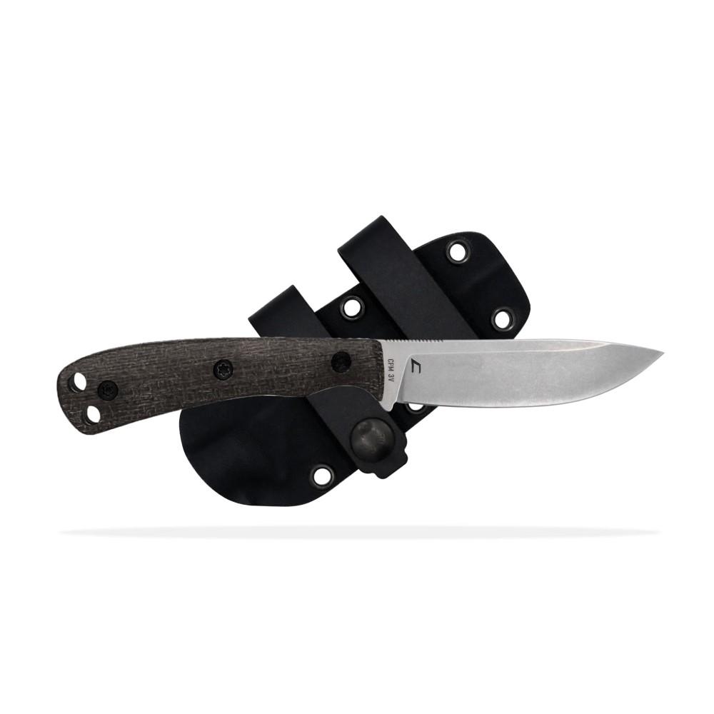 Shield Arms Ascent Fixed Knife 3-3/5" Drop Point Blade Black - Shield Arms