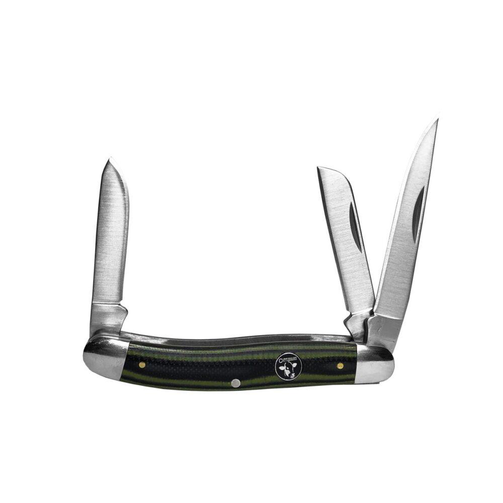 ABKT Cattleman Stockman Cowhand Series Knife 3 Blades Green - ABKT