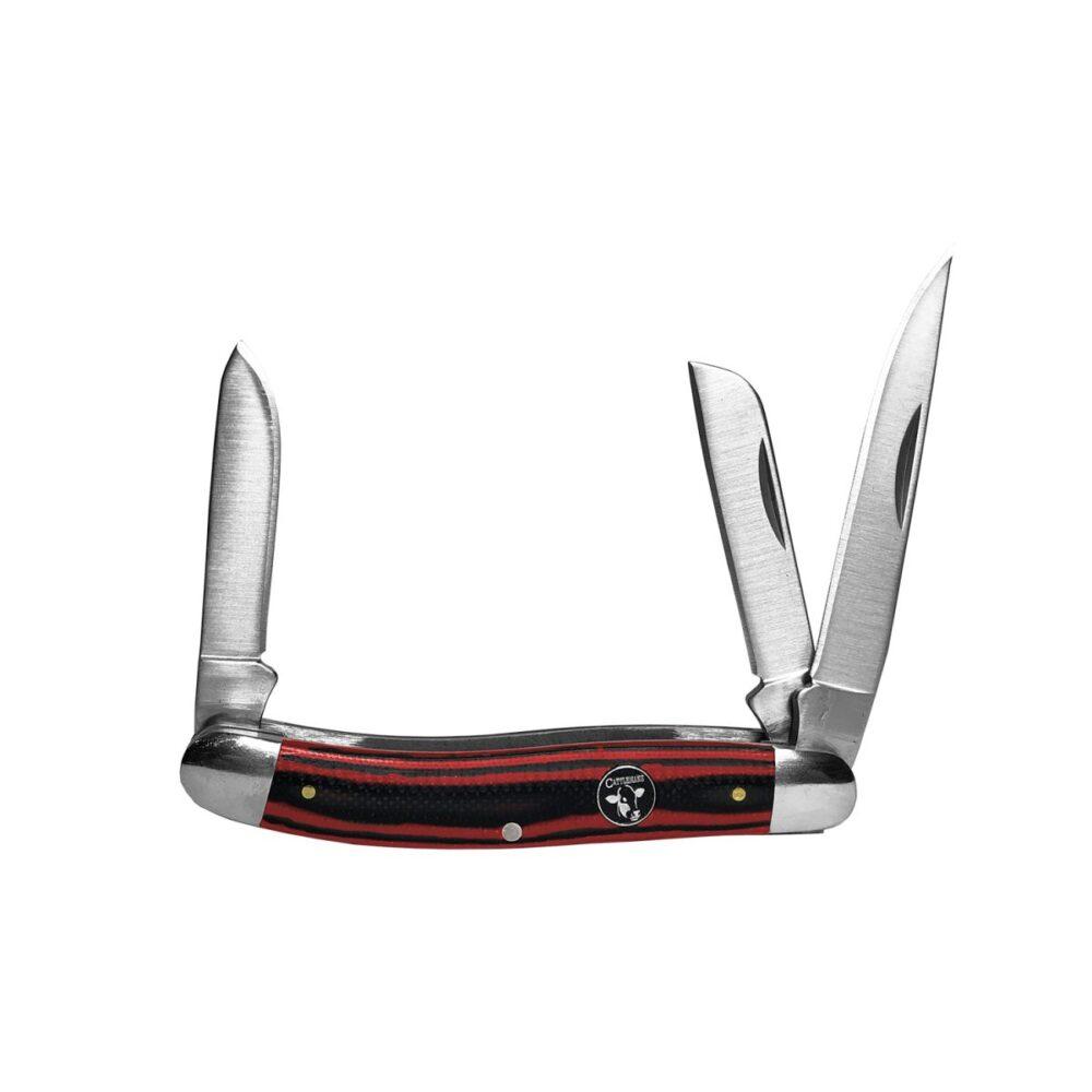 ABKT Cattleman Stockman Cowhand Series Knife 3 Blades Red - ABKT