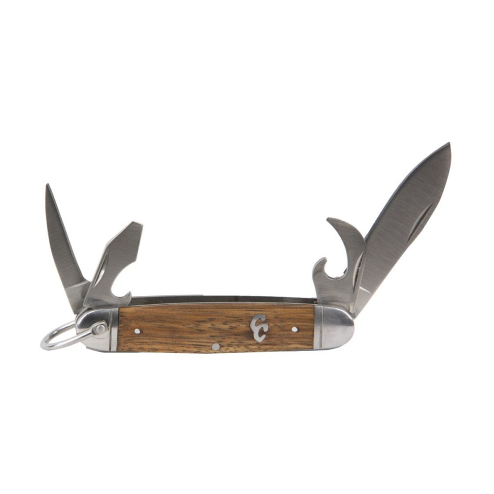 ABKT Cattleman Sagebrush Trailscout Multitool 2-1/5" Blade Zebrawood - ABKT