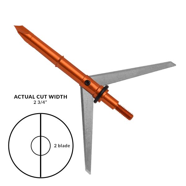 Dead Ringer Super-Freak Extreme Broadhead 100 Grain 2 Blade (w/ 2.75" Cut) - Dead Ringer